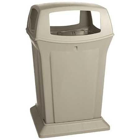 Rubbermaid Rubbermaid Ranger Trash Can - 45 Gallon, 4-Way, Beige BUY00030816